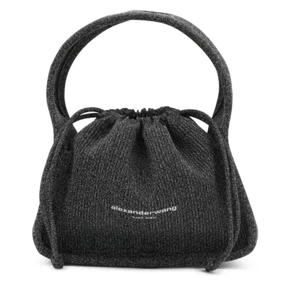 ALEXANDER WANG BAGS REFLECTIVE CHARCOAL