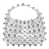 Alexander Wang Rex Small Studded Wavy Leather Top-handle Bag In White