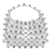 Alexander Wang Rex Small Studded Wavy Leather Top-handle Bag In White