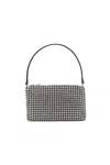 Alexander Wang Medium Heiress Shoulder Bag In Metallic Mesh With Crystal Rhinestones In Bianco Chiari E Naturali