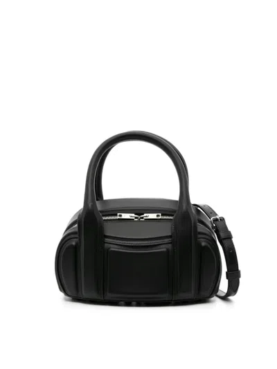 Alexander Wang Balck Roc Leather Shoulder Bag In Black