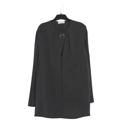 Pre-owned Alexander Wang Balenciaga 2015 Top Fr38 Black Silk Crepe Fold Blouse Uk10 Us8