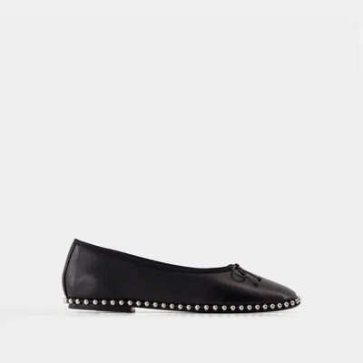Alexander Wang Lina Ballchain Ballerinas In Black