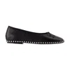 Alexander Wang Lina Ballchain Ballerinas In Black