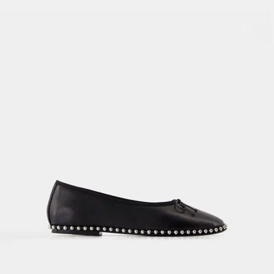 Alexander Wang Lina Ballchain Ballerinas In Black
