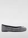 Alexander Wang Billie Hotfix Crystal Square Toe Ballet Flat In Animal Print