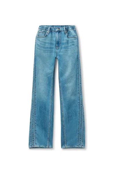 Alexander Wang Balloon Jogger With Logo Emboss Side Panels In Blue