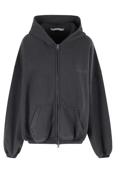 ALEXANDER WANG BALLOON SILHOUETTE ZIP-UP HOODIE