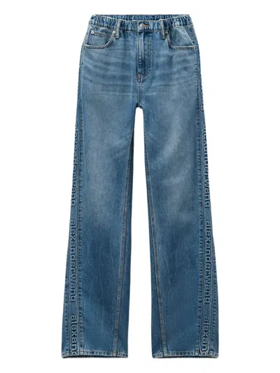 Alexander Wang Balloon Trousers With Logo Detailing In Black