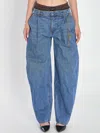 Alexander Wang Jeans Dalla Gamba Ampia In Denim Donna In Blue