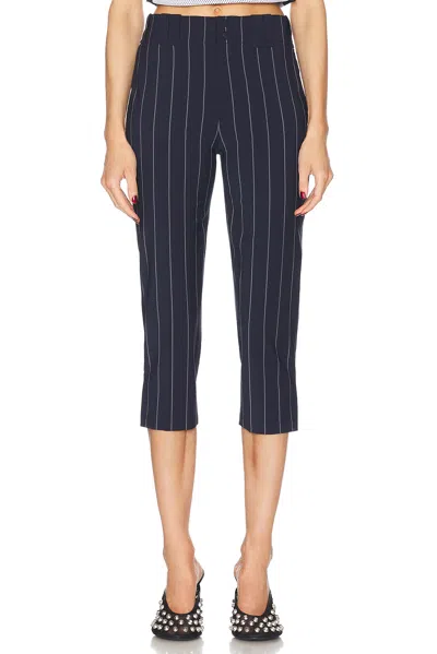 Alexander Wang Baseball Capri In Navy/grey