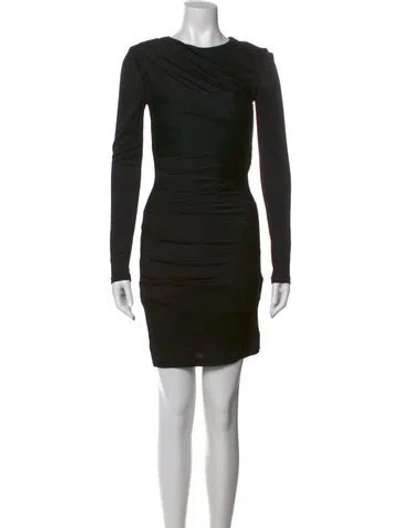 Pre-owned Alexander Wang Bateau Neckline Knee-length Dress In Black