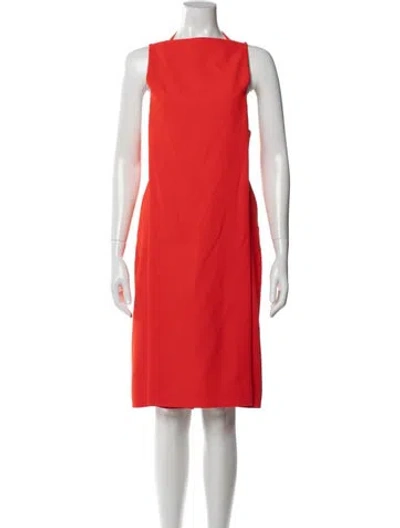 Pre-owned Alexander Wang Bateau Neckline Knee-length Dress In Orange