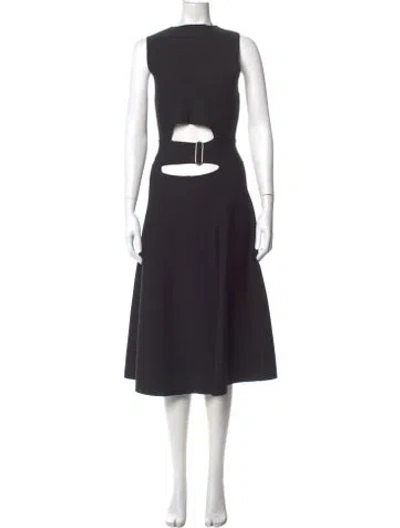 Pre-owned Alexander Wang Bateau Neckline Midi Length Dress In Gray