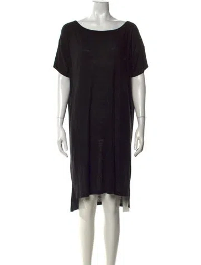 Pre-owned Alexander Wang Bateau Neckline Midi Length Dress W/ Tags In Black