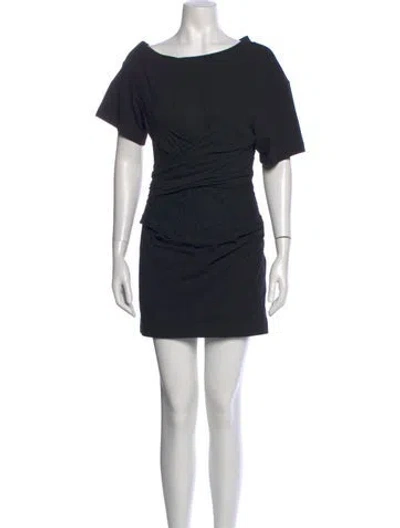 Pre-owned Alexander Wang Bateau Neckline Mini Dress In Black