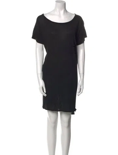 Pre-owned Alexander Wang Bateau Neckline Mini Dress In Black
