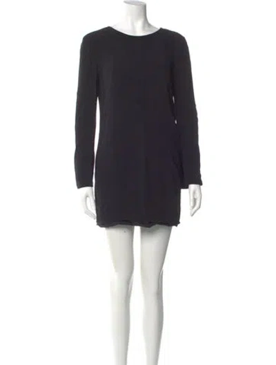 Pre-owned Alexander Wang Bateau Neckline Mini Dress In Blue