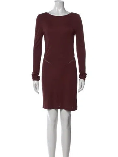 Pre-owned Alexander Wang Bateau Neckline Mini Dress In Burgundy