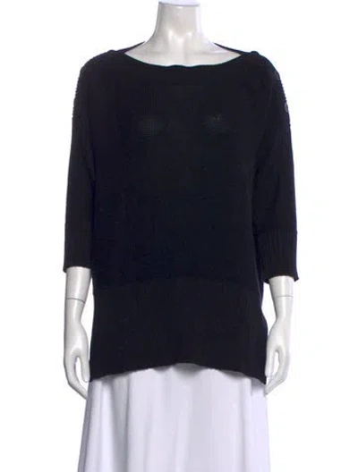 Pre-owned Alexander Wang Bateau Neckline Sweater In Black