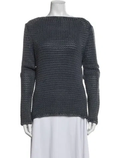 Pre-owned Alexander Wang Bateau Neckline Sweater In Blue