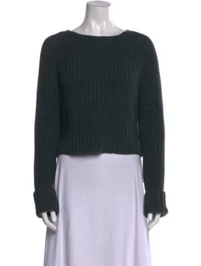 Pre-owned Alexander Wang Bateau Neckline Sweater In Green