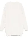 Alexander Wang Bead-hotfix Cable-knit Dress In White