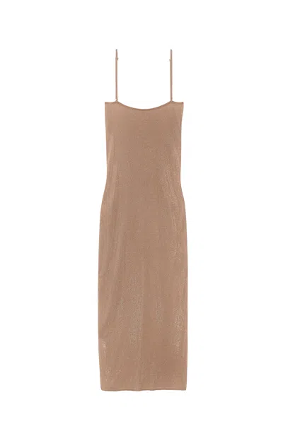 Alexander Wang Beaded Maxi Dress In Nude