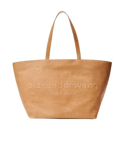 Alexander Wang Beige Leather Punch Tote
