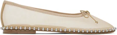 Alexander Wang Beige Lina Ballchain Ballerina Flats In Nude