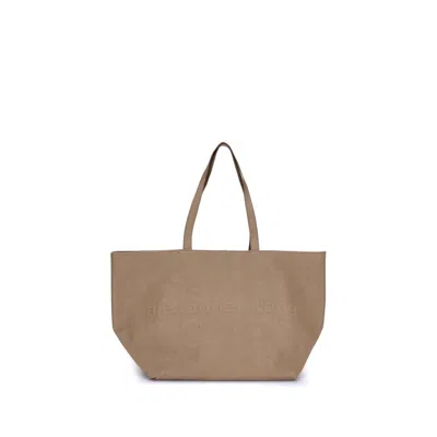 Alexander Wang Beige Nylon Shoulder Bag In Brown