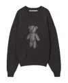 Alexander Wang Beiress Wool Crew-neck Jumper In Black