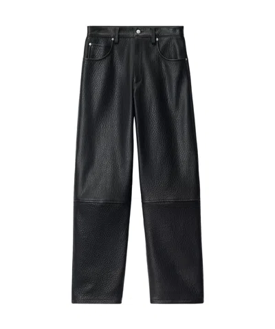 Alexander Wang Belt And Loop Leather Pants In Black