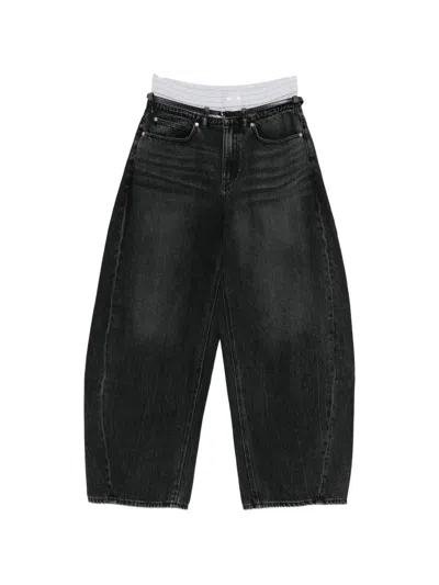 ALEXANDER WANG BELT-LOOP BELTED JEANS