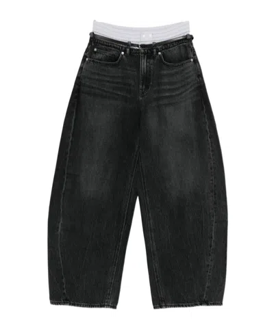 Alexander Wang Belt-loop Belted Jeans In Black
