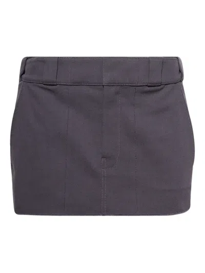 Alexander Wang Belt-loop Mini Skirt In Gray
