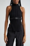 ALEXANDER WANG BELTED RIB SWEATER TANK