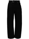 Alexander Wang Belted-waist Wide-leg Trousers In Black