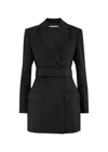 Alexander Wang Belted Blazer Mini Dress In Black