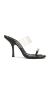 Alexander Wang Bianca 105mm Sandal With Crystal Toe Ring In Black