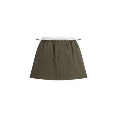 Alexander Wang Women Mid-rise Mini Logo Elastic Skirt In Multi