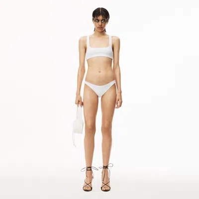 Alexander Wang Bikini Bottom In Textured Jacquard Jersey In White