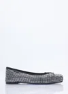 Alexander Wang Billie Rhinestone Embellished Ballet Flats In Black
