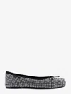Alexander Wang 10mm Billie Satin & Crystal Flats In Black
