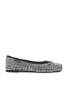 Alexander Wang Billie Rhinestone Embellished Ballet Flats In Black & White