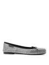 Alexander Wang Billie Rhinestone Embellished Ballet Flats In Silver