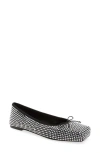 Alexander Wang Billie Rhinestone Embellished Ballet Flats In Black/ White