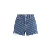 Alexander Wang Bite Denim Shorts In Blue