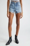 Alexander Wang Bite Denim Shorts In Vintage Light Indigo