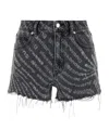 Alexander Wang Striped Shirt With Embroidered Logo In Black